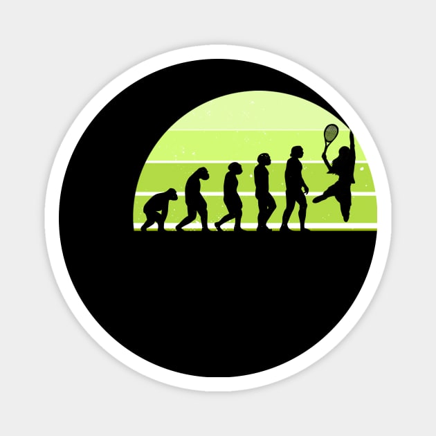 Evolution of Tennis - Tennis Lover Magnet by Dogefellas